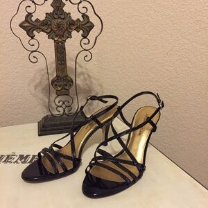 Antonio Melani patent strappy heels
